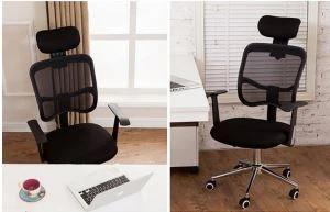 Pohodlná otočná kancelárska stolička s lakťovou opierkou pre výkonné